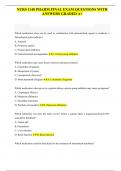 NURS 1140 PHARM FINAL EXAM QUESTIONS WITH ANSWERS GRADED A&plus;