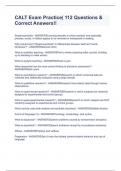 CALT Exam Practice&vert; 112 Questions & Correct Answers&excl;&excl;