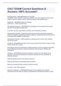 CALT EXAM Correct Questions & Answers 100&percnt; Accurate&excl;&excl;