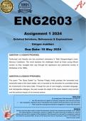 ENG2603 Assignment 1 (COMPLETE ANSWERS) 2024  - DUE  10 May 2024