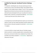 Certified Pool Operator Handbook Practice Challenge&period; 2023 