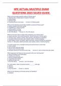HPE ACTUAL MULTIPLE EXAM  QUESTIONS 2023 SOLVED GUIDE RATED A&plus;&period;