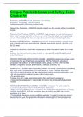 Oregon Pesticide Laws and Safety Exam Graded A&plus;