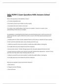 SAFe POPM 5 Exam Questions With Answers Solved 100&percnt; 