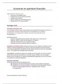 Samenvatting&sol; aantekeningen Economie en openbare financi&euml;n 