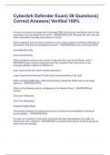 CyberArk Defender Exam&vert; 58 Questions&vert; Correct Answers&vert; Verified 100&percnt;