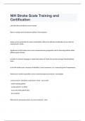 NIH Stroke Scale Training and Certification exam 2023 with 100&percnt; correct answers