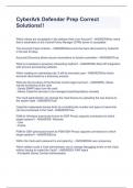 CyberArk Defender Prep Correct Solutions&excl;&excl;