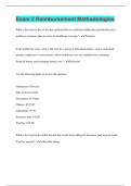 Exam 2 Reimbursement Methodologies | Questions with 100% Correct Answers | Verified