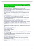 Environmental Protection Agency &lpar;EPA&rpar; Exam Graded A&plus;