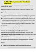 NURS 245 Comprehensive Final Exam Modules 1-7 Latest Updated 2023