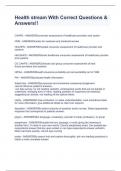 Health stream With Correct Questions & Answers&excl;&excl;