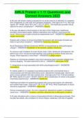 AMLS Pretest v 1&period;11 Questions and Correct Answers 2023