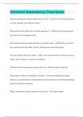 Chemical Dependency Final Exam &vert; 120 Questions with 100&percnt; Correct Answers &vert; Verified