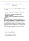 HESI EXIT Complete & best document for exam preparation&period; 1&period;