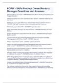 POPM - SAFe Product Owner&sol;Product Manager Questions and Answers 