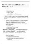 NR 503 Final Exam Study Guide Chapter 2 To 4