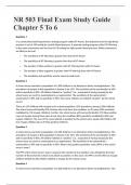 NR 503 Final Exam Study Guide Chapter 5 To 6