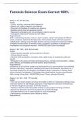 Forensic Science Exam Correct 100&percnt;