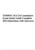TOMPSC SCCJA Final Exam Review Questions with Answers 2023 Graded