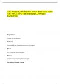 ABO Practical&lpar;ABO Practical broken down based on the ABO-NCLE 100&percnt; VERIFIED 2023 ANSWERS HANDBOOK 