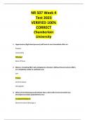 NR 507 Week 4 Test 2023 VERIFIED 100% CORRECT  Chamberlain University