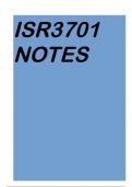 ISR3701 NOTES