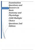 Examination Questions and Answers in Basic Anatomy and Physiology 2400 Multiple Choice Questions 2nd Edition