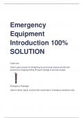 Emergency  Equipment  Introduction 100%  SOLUTION