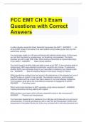 FCC EMT CH 3 Exam Questions with Correct Answers 
