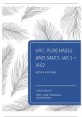 VAT, PURCHASES AND SALES, IAS 1 + IAS2
