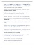 Integrated Physical Science C165 WGU&vert;2023 LATEST UPDATE&vert;GUARANTEED SUCCESS