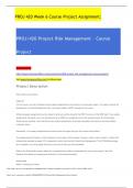 PROJ 420 Week 6 Course Project Assignment: Summary Risk Report