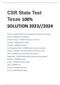 CSR State Test  Texas 100% SOLUTION 2023//2024