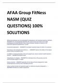 AFAA Group FitNess NASM (QUIZ  QUESTIONS) 100%  SOLUTIONS