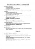 A-Level AQA Sociology Education Summary Notes
