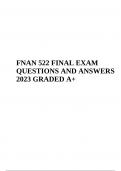 FNAN 522 FINAL EXAM PREP QUESTIONS AND ANSWERS 2023 (GRADED 100%)