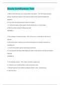 Doula Certification Test &vert; 55 Questions with 100&percnt; Correct Answers &vert; Verified