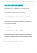 HPE 342 UNA Test Review &vert; Questions with 100&percnt; Correct Answers &vert; Verified