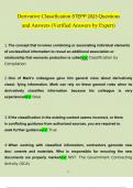 Derivative Classification Exam 2023 STUDY BUNDLE &lpar;COMPLETE PACKAGE&rpar;&lpar;Verified Answers&rpar;