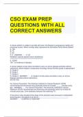 CSO EXAM PREP QUESTIONS WITH ALL CORRECT ANSWERS 