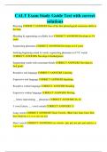 CALT Exam Study Guide Test with correct solutions