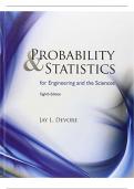  Probability and Statistics for Engineering and the Sciences, 8th Edition by Devore  TEST BANK  (INCLUDES DOWNLOAD LINK FOR MORE)