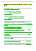  WGU C785 Biochemistry Final Exam &lpar;70 QnS&rpar; 2023