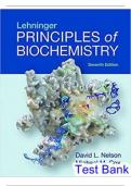 TEST BANK for Lehninger Principles of Biochemistry, 7th Edition, David L. Nelson (Complete Download) . All Chapters 1-28.