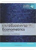 SOLUTIONS MANUAL for Introduction to Econometrics Updated 3rd Edition by Stock James & Watson Mark. All Excercise Solutions.