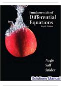 Fundamentals Of Differential Equations 8th Edition Nagle, Saff & Snider. SOLUTIONS MANUAL