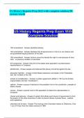US History Regents Prep 2023 with complete solution&semi;99 various words