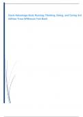 Davis Advantage Basic Nursing: Thinking, Doing, and Caring 3rd  Edition Treas Wilkinson Test Bank