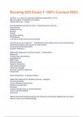 Nursing 620 Exam 1 100&percnt; Correct 2023&period; 